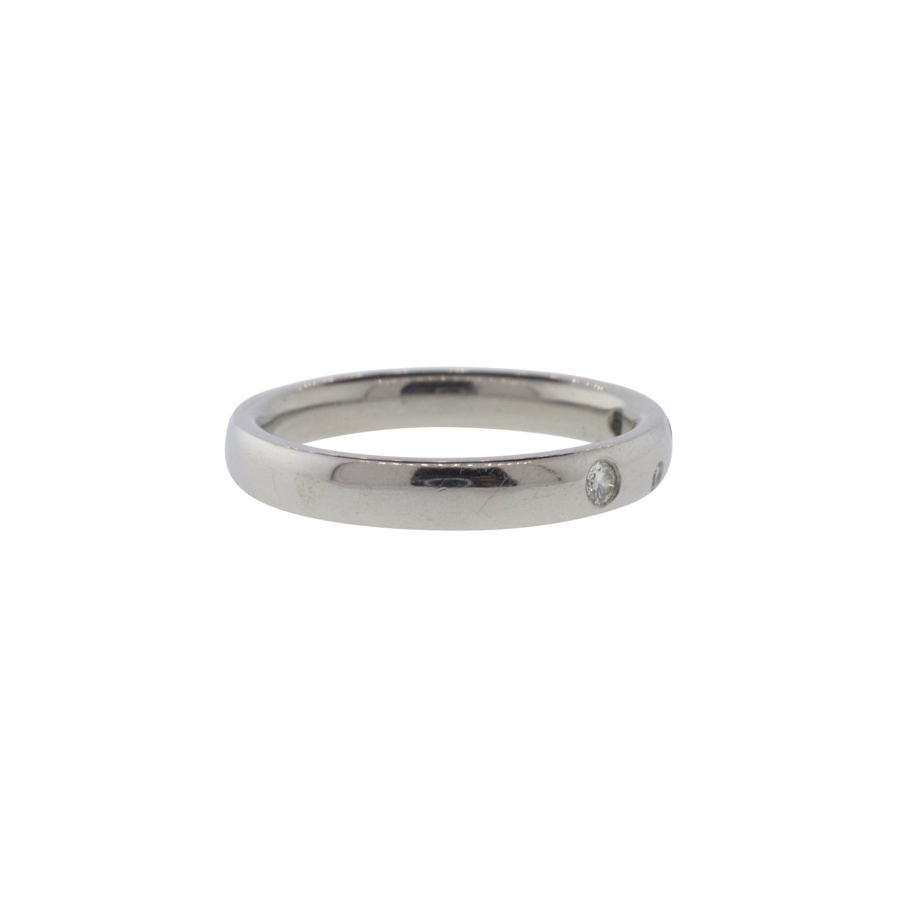 Platinum Four Stone Diamond Band
