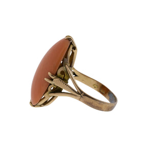 Victorian Coral Split Ring Shank Ring