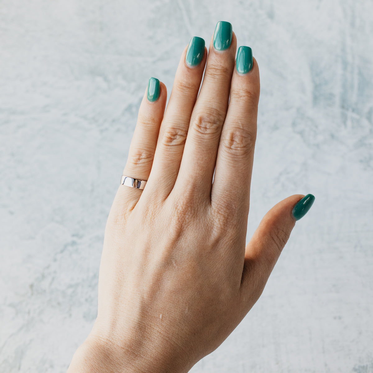 14K White Gold 5mm Wedding Band