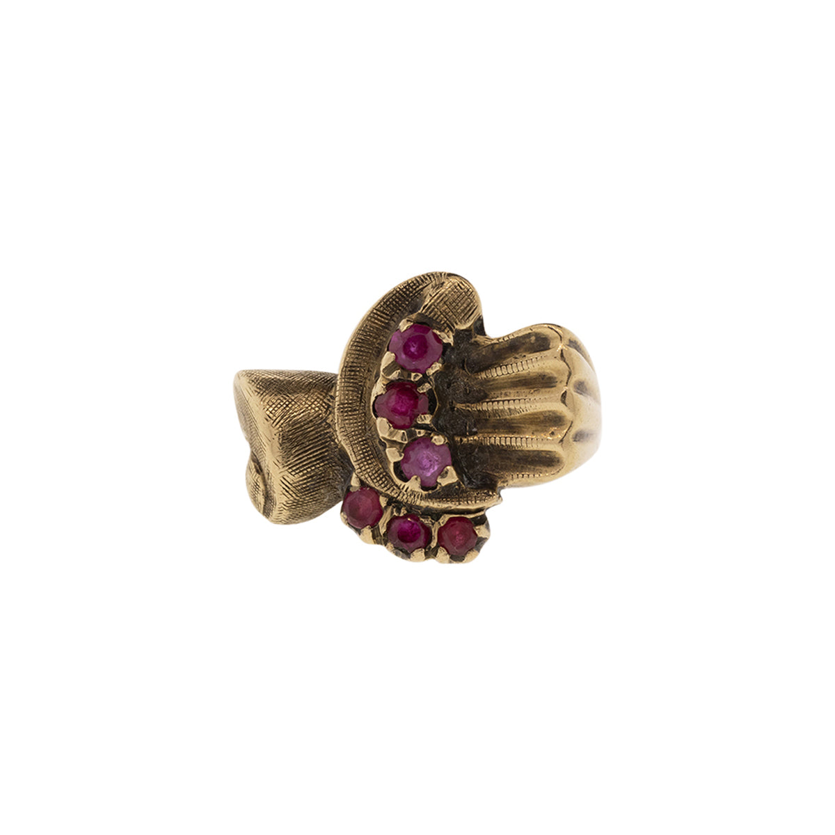 10K Yellow Gold Retro Ruby Ring