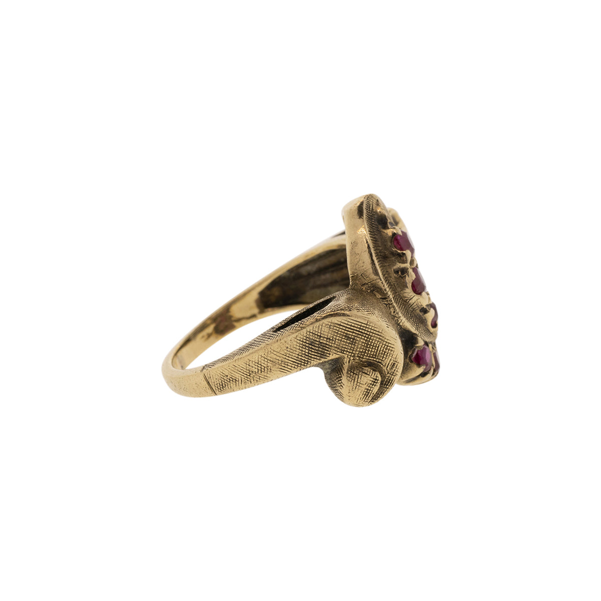 10K Yellow Gold Retro Ruby Ring
