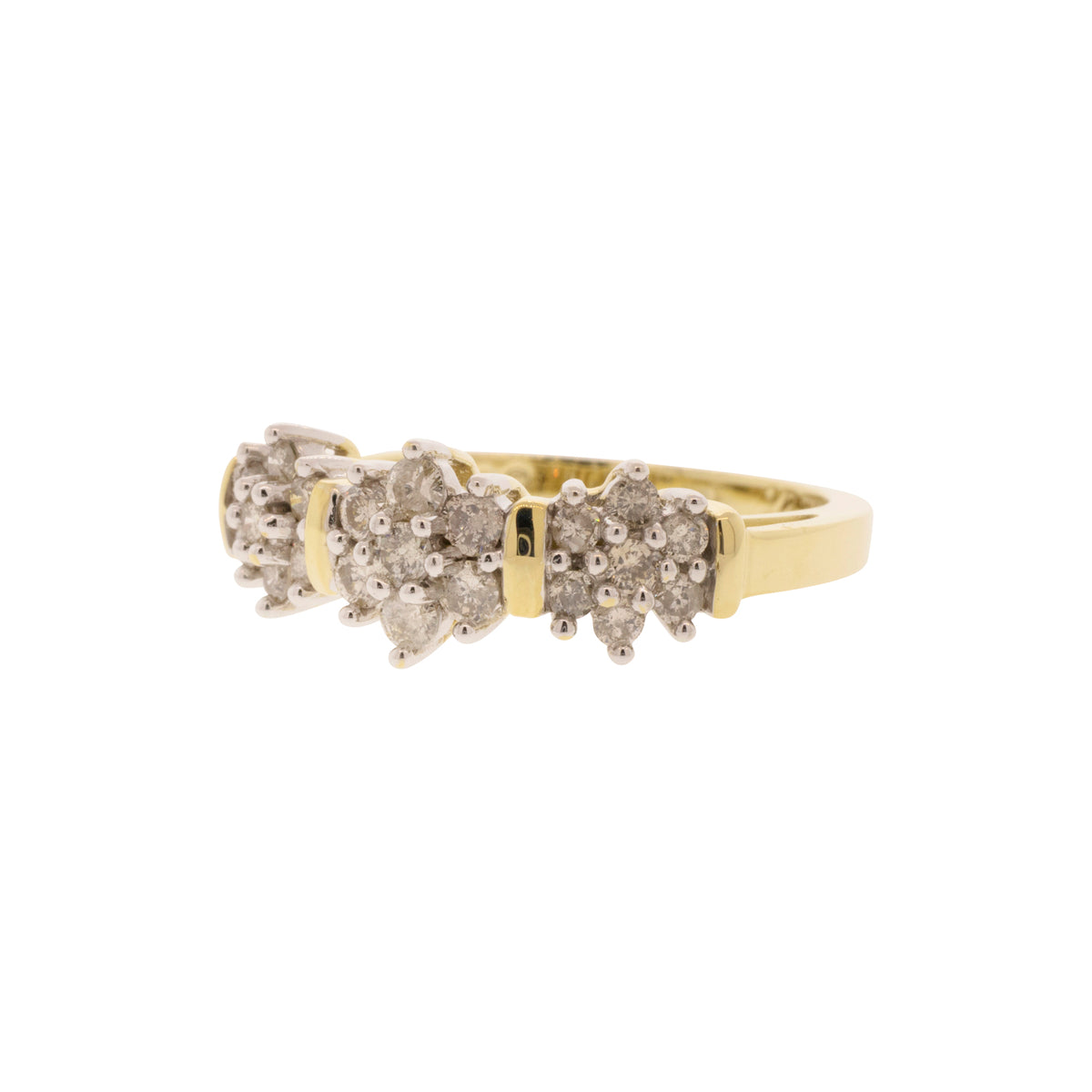 Trio Floral Cluster Ring