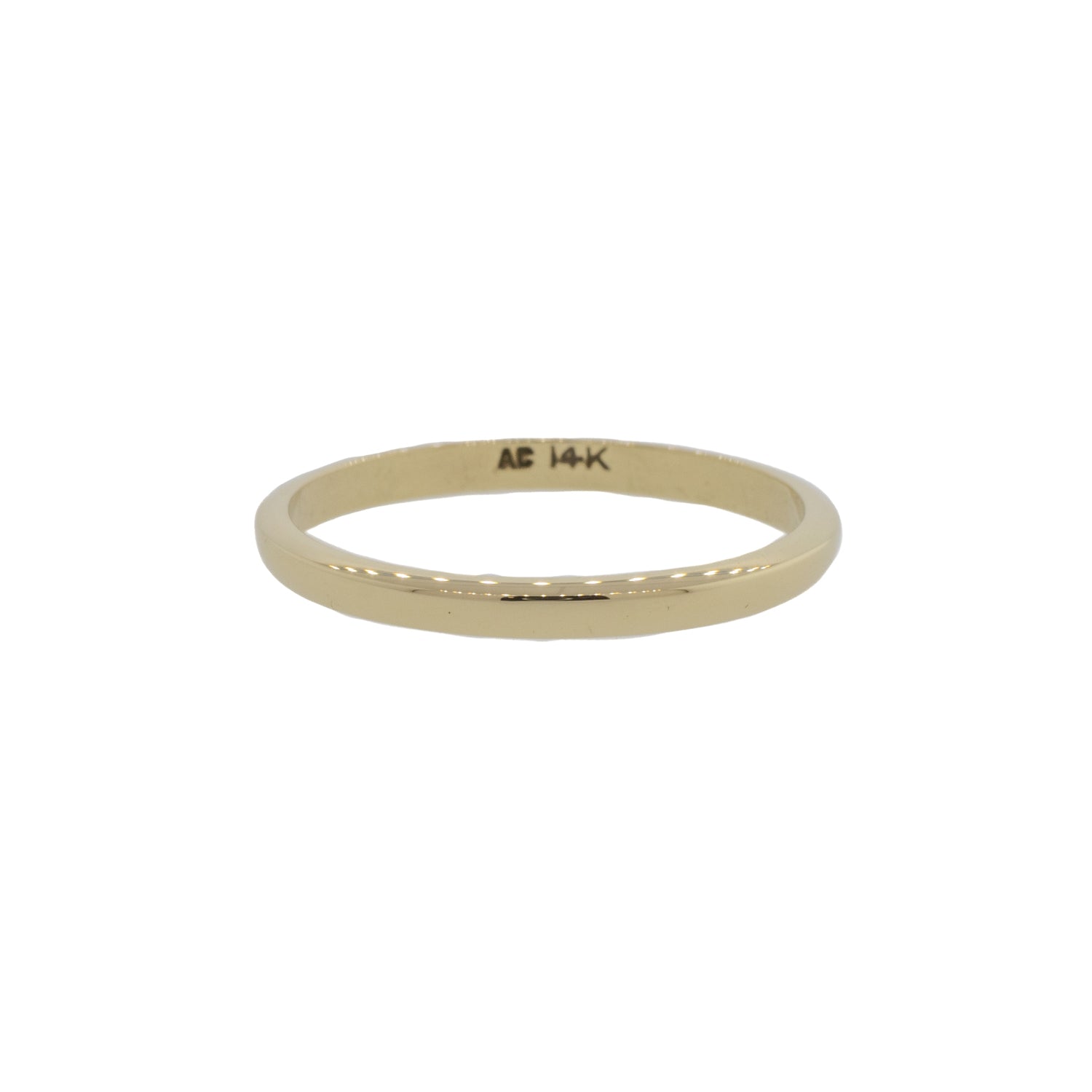 Low Dome Half Round Wedding Band