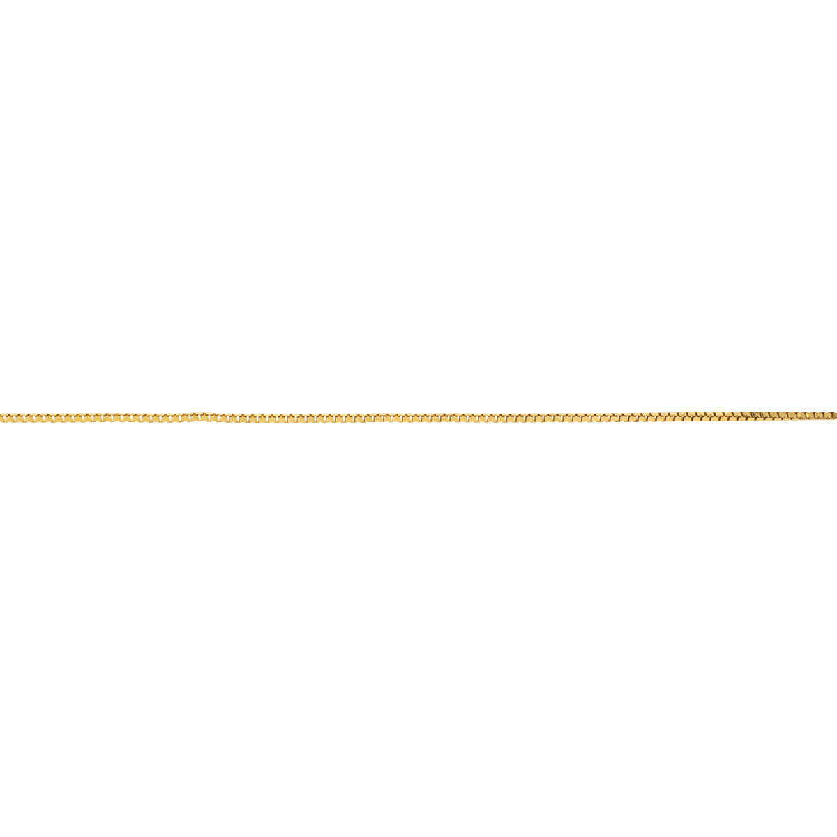 14K Yellow Gold Italian 8.5" 1mm Wide Box Chain Bracelet