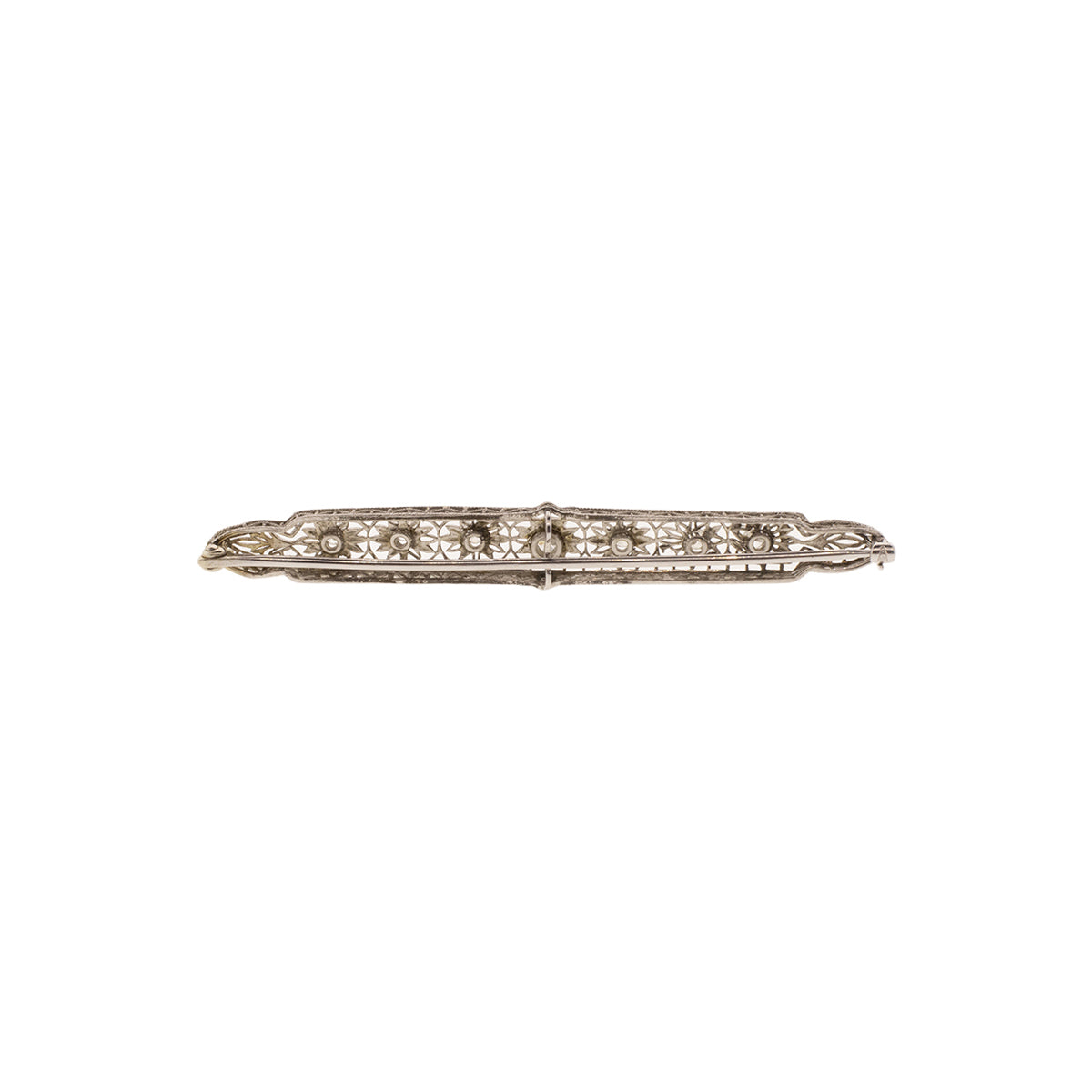 10K White Gold Diamond Brooch