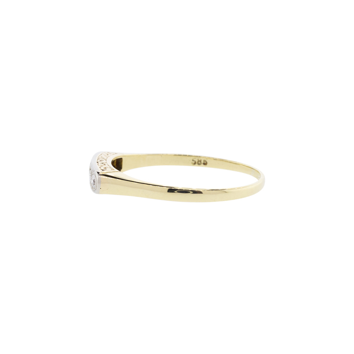 14K Yellow & White Gold 5-Stone Diamond Ring
