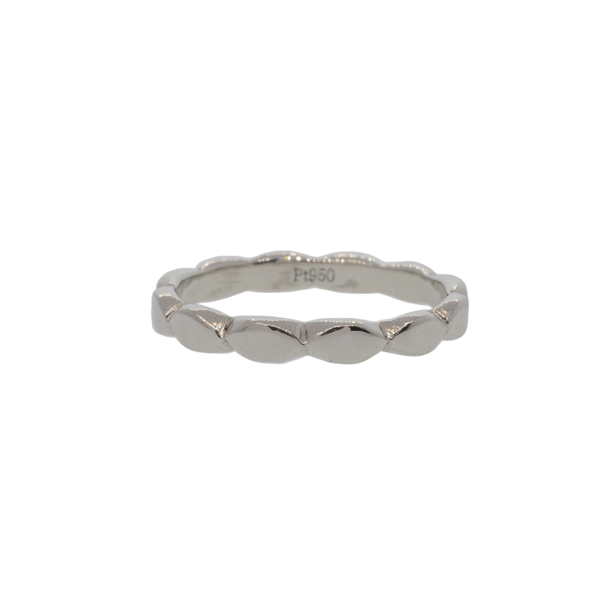 Platinum Scalloped Eternity Band