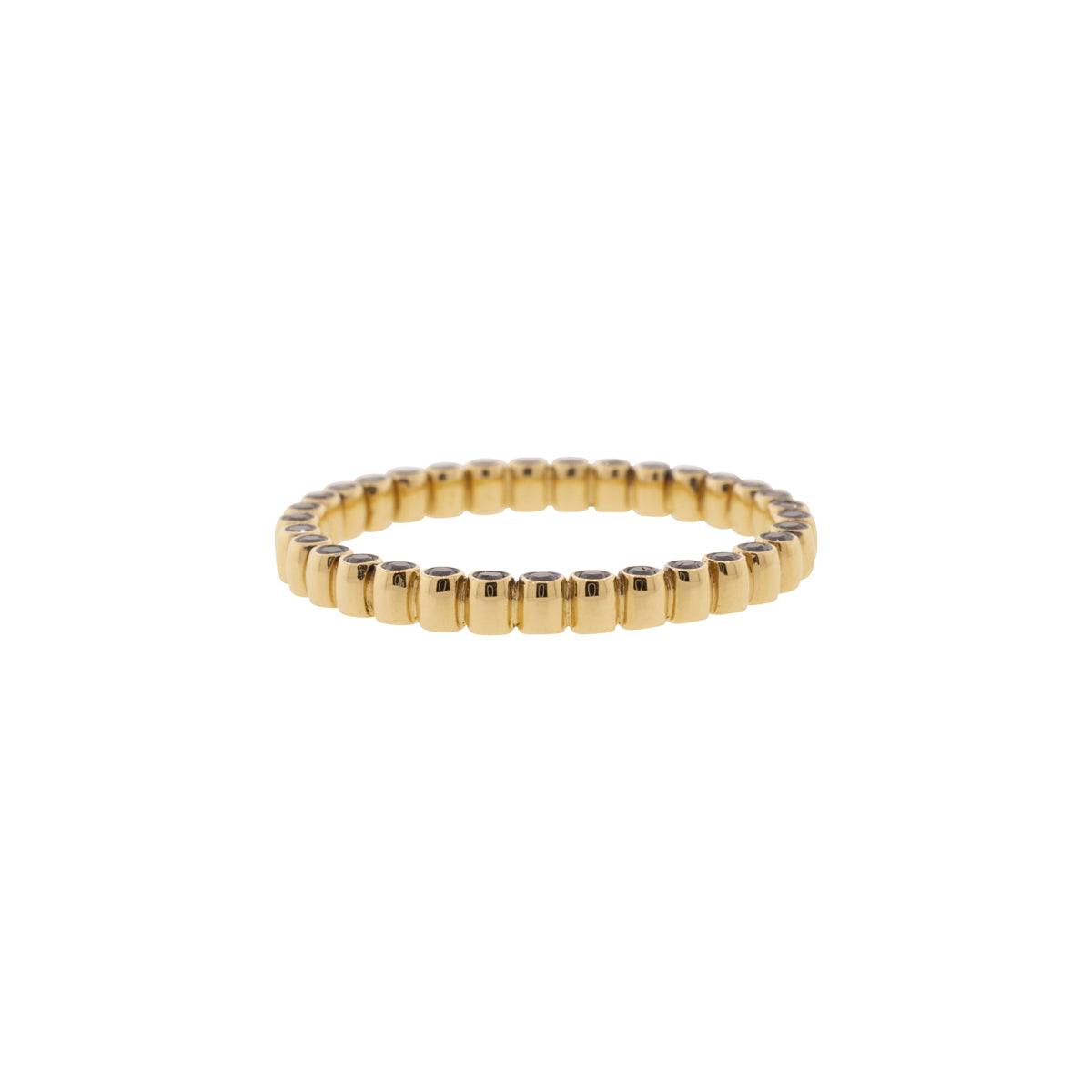 18K Yellow Gold Reversible Black & White Diamond Eternity Ring
