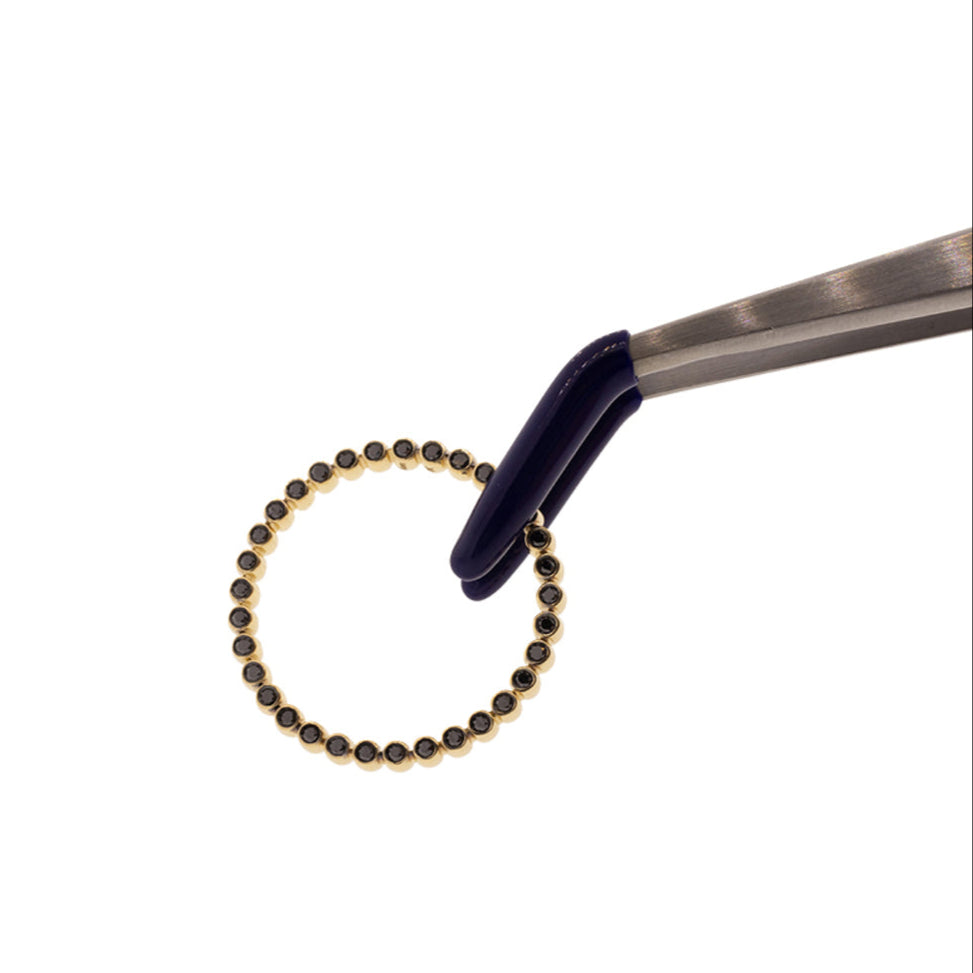 18K Yellow Gold Reversible Black & White Diamond Eternity Ring