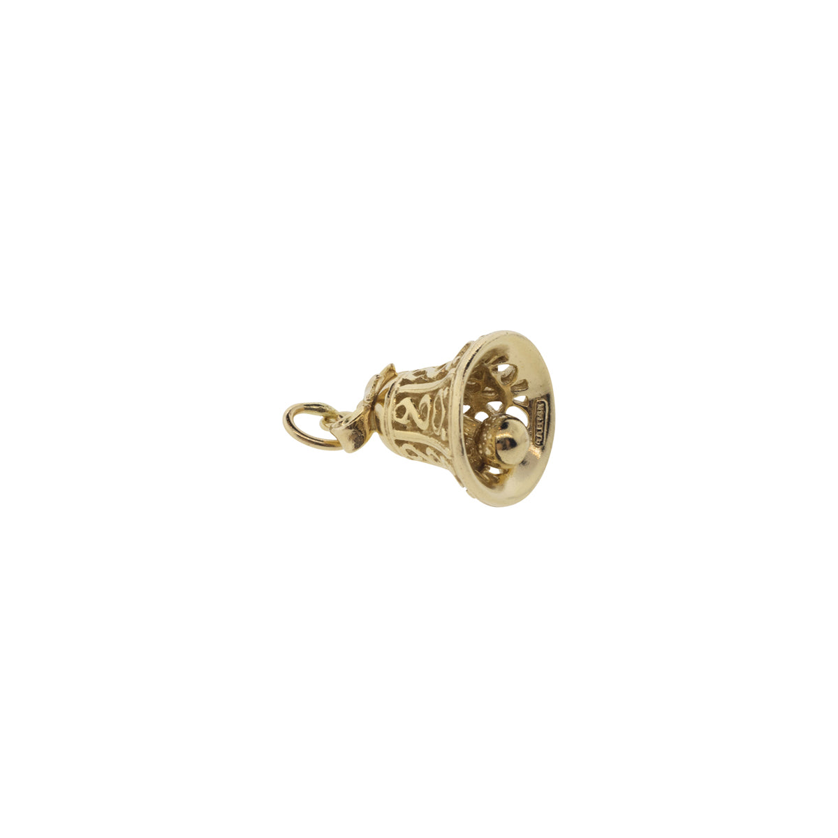 14K Yellow Gold Bell Charm