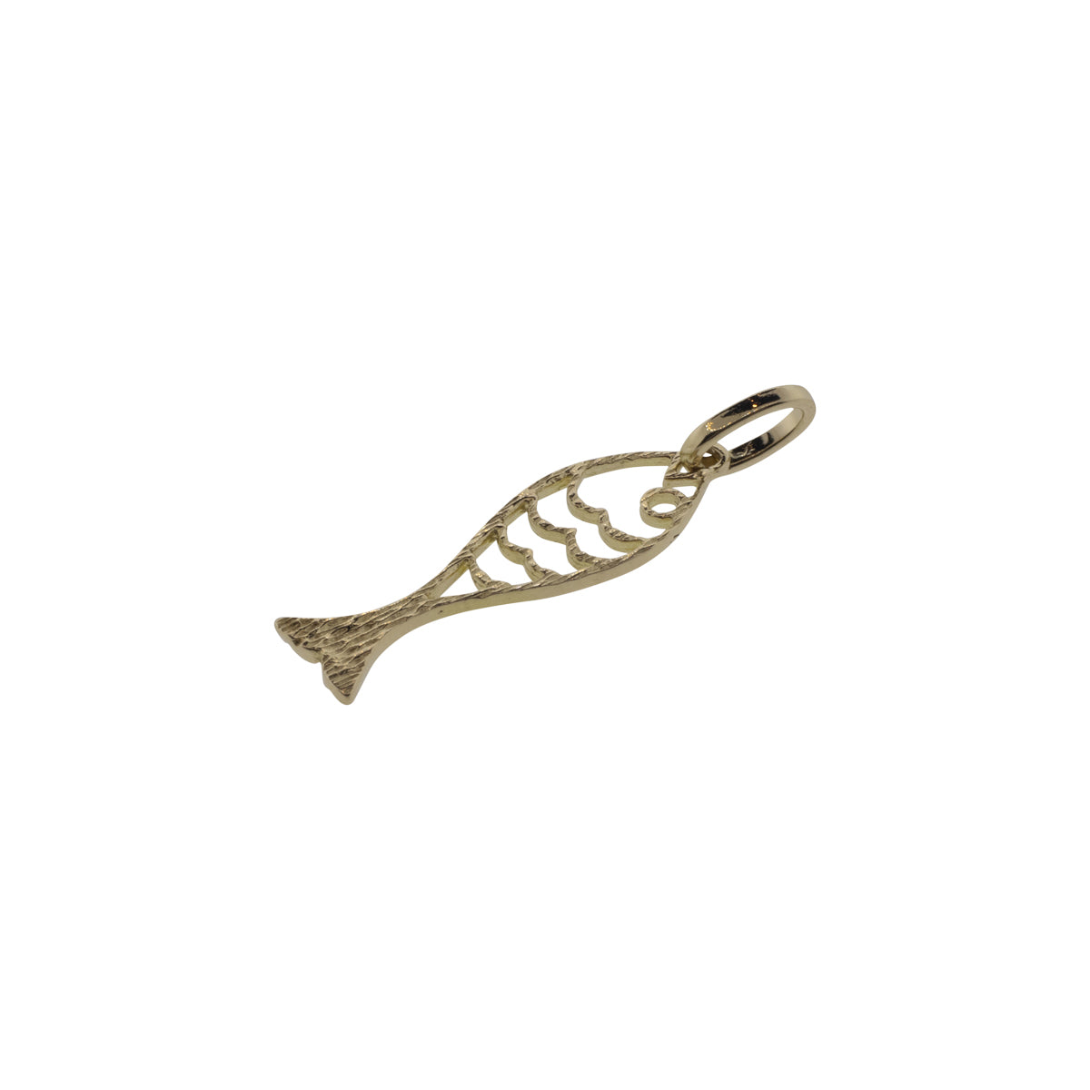 14K Yellow Gold Fish Charm