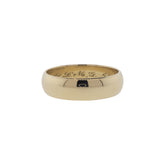 14K Yellow Gold Carved 6mm Half-Round Band