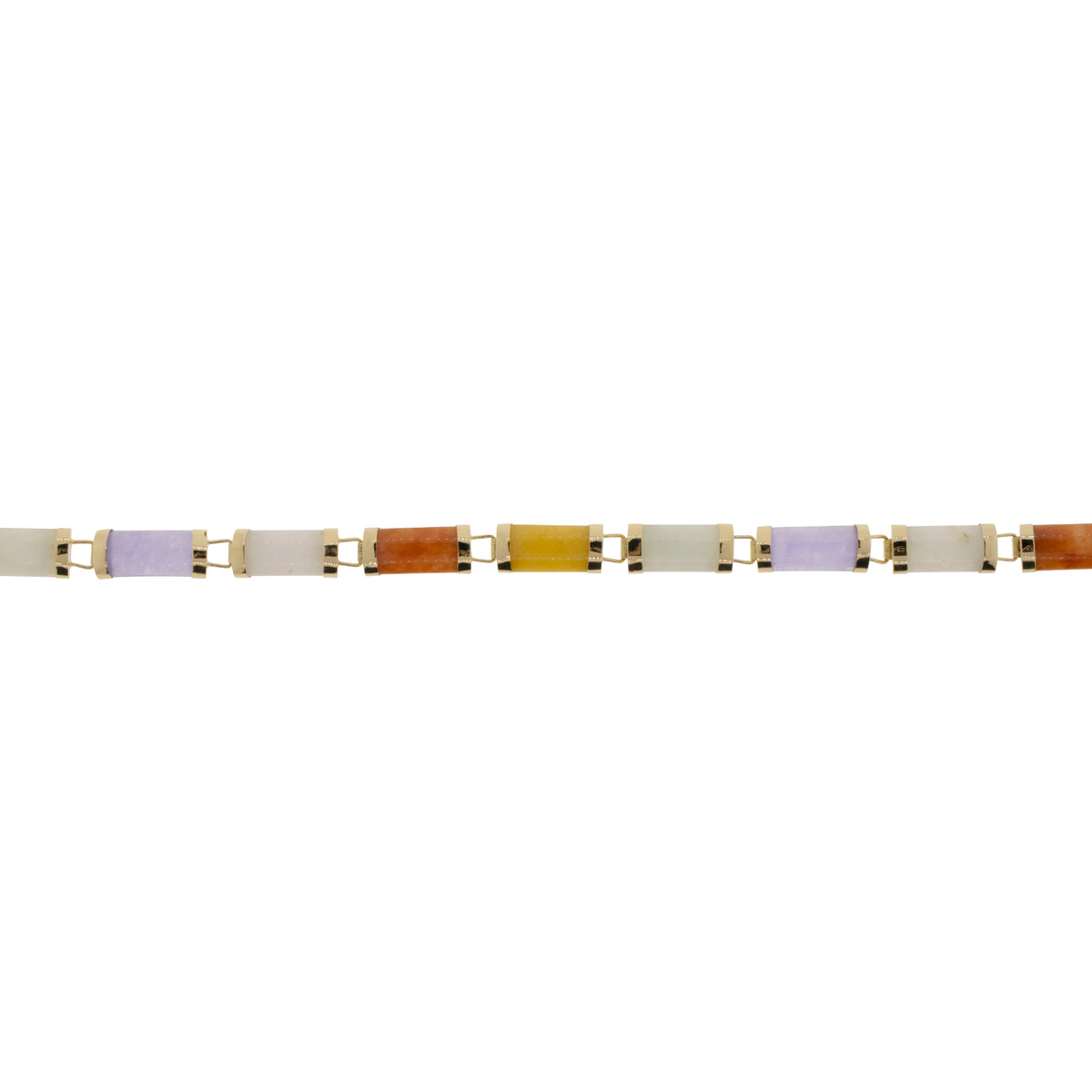 Multi-Colored Jade Link Bracelet