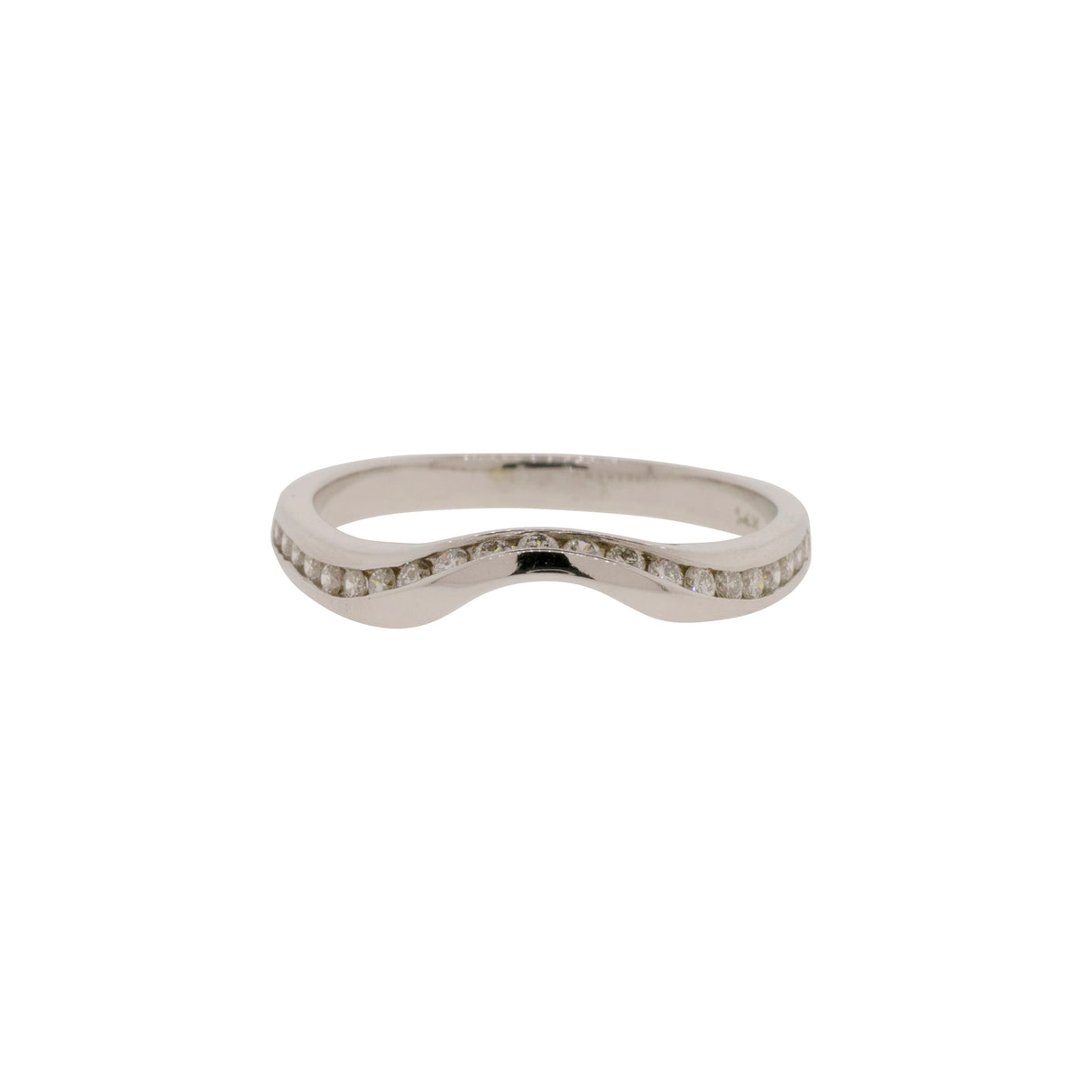Twisted Contour Diamond Band