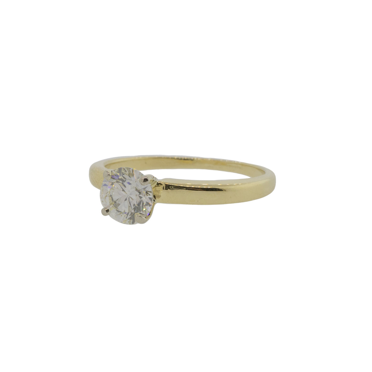 Two-Toned Round Brilliant Diamond Ring (EGL Appraised)