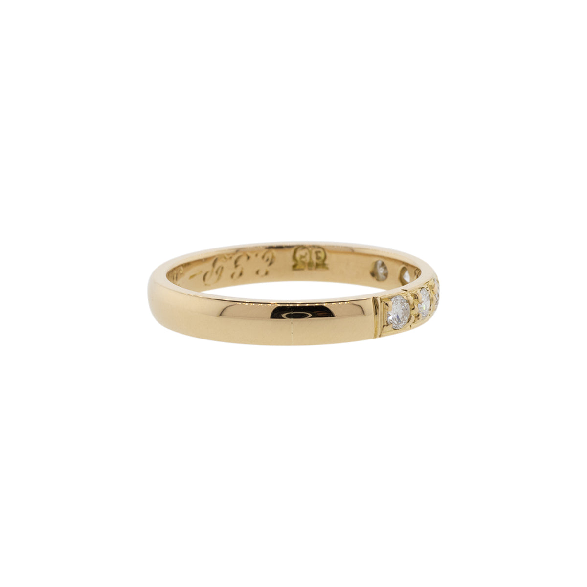 18K Yellow Gold Six Stone Diamond Ring