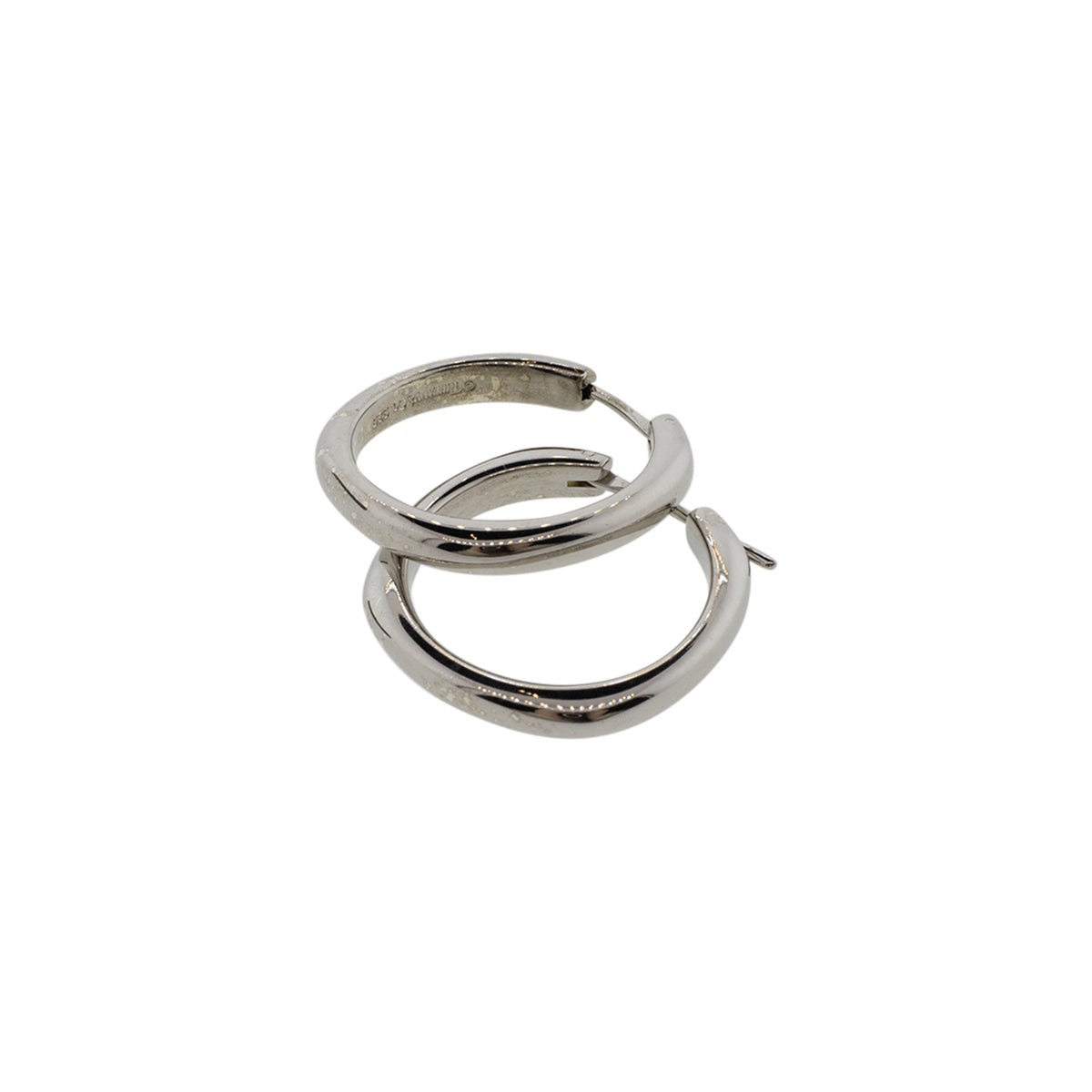 Tiffany & Co. Sterling Silver Cushion Hoop Earrings