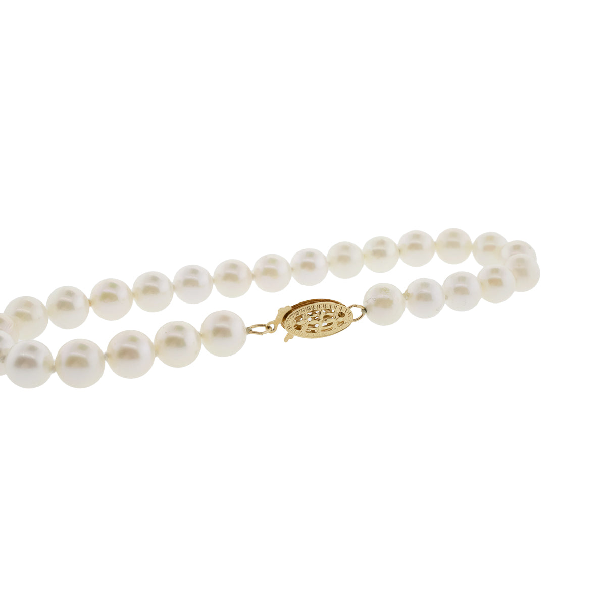 14K Yellow Gold 6mm Akoya Pearl Bracelet