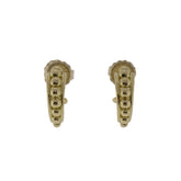 -18k Yellow Gold Half Hoop Studs