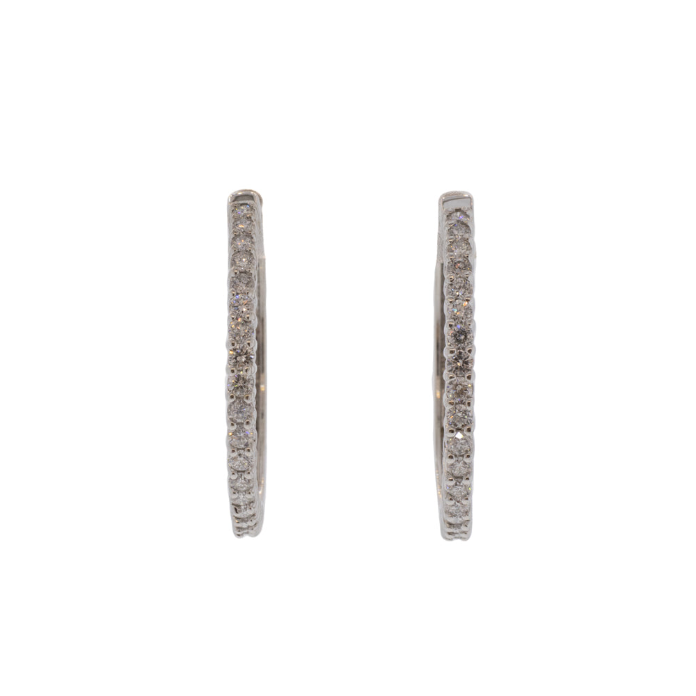 Diamond Hinge Hoops