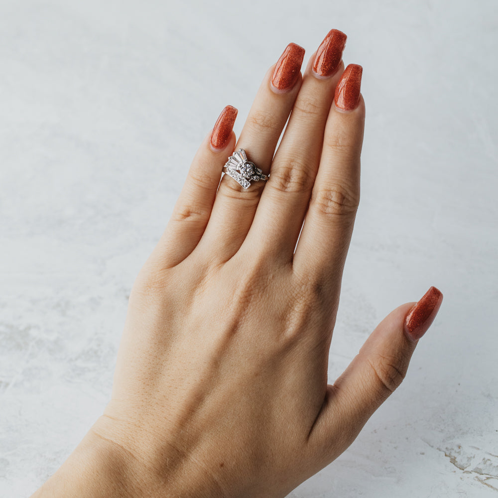 Diamond Cluster Fan Ring