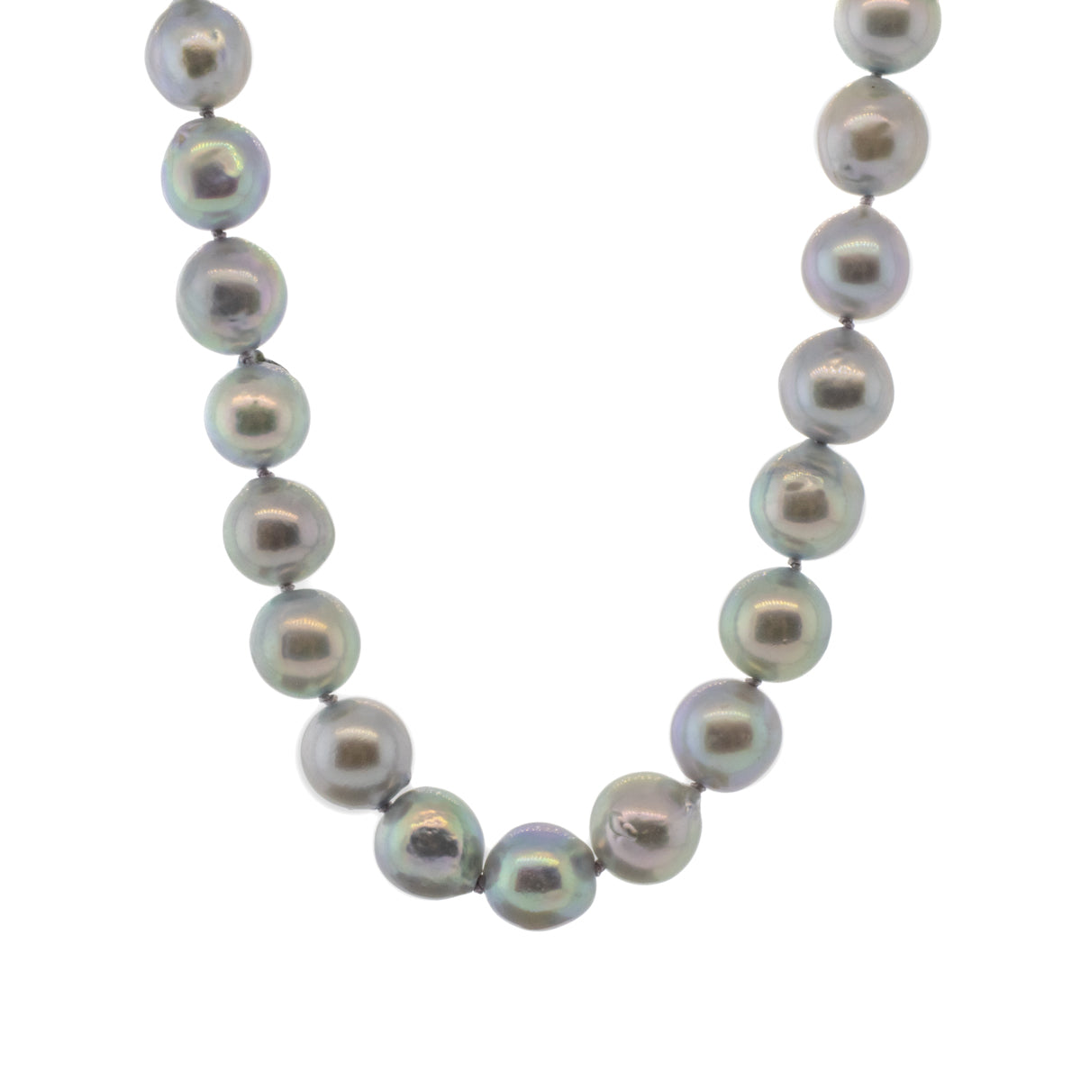 32 Inch Dyed Silver Akoya Pearl Strand