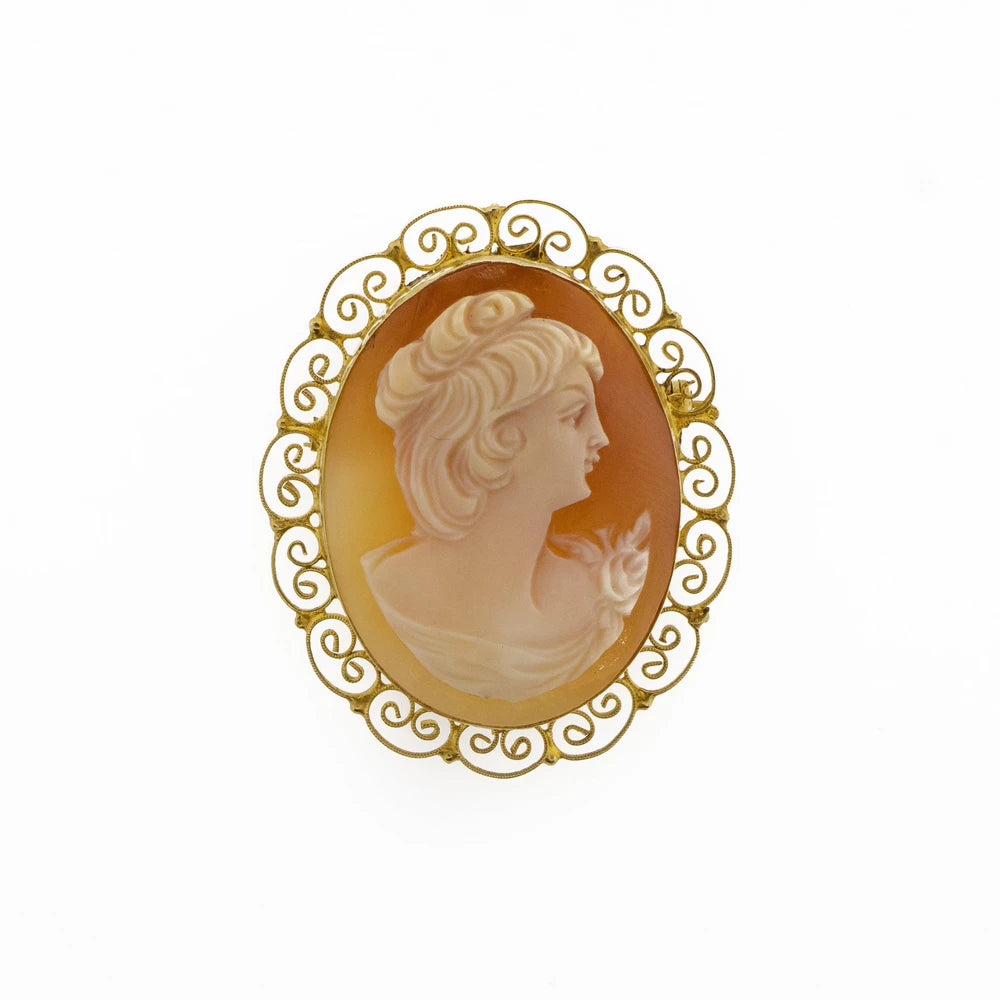 Convertible Shell Cameo Pendant & Brooch