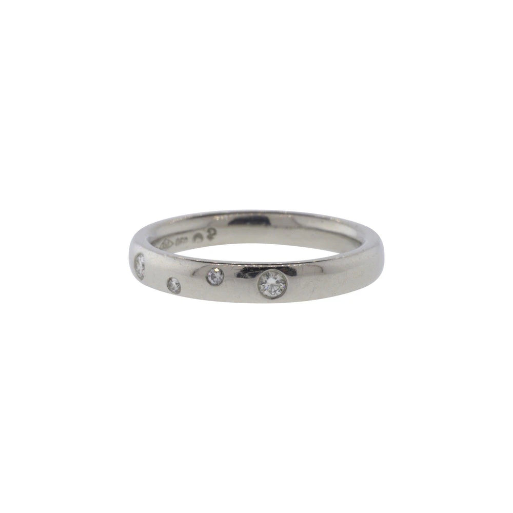 Platinum Four Stone Diamond Band