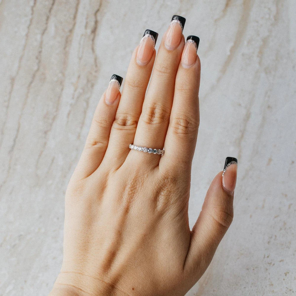 Platinum Ten Stone Diamond Wedding Ring