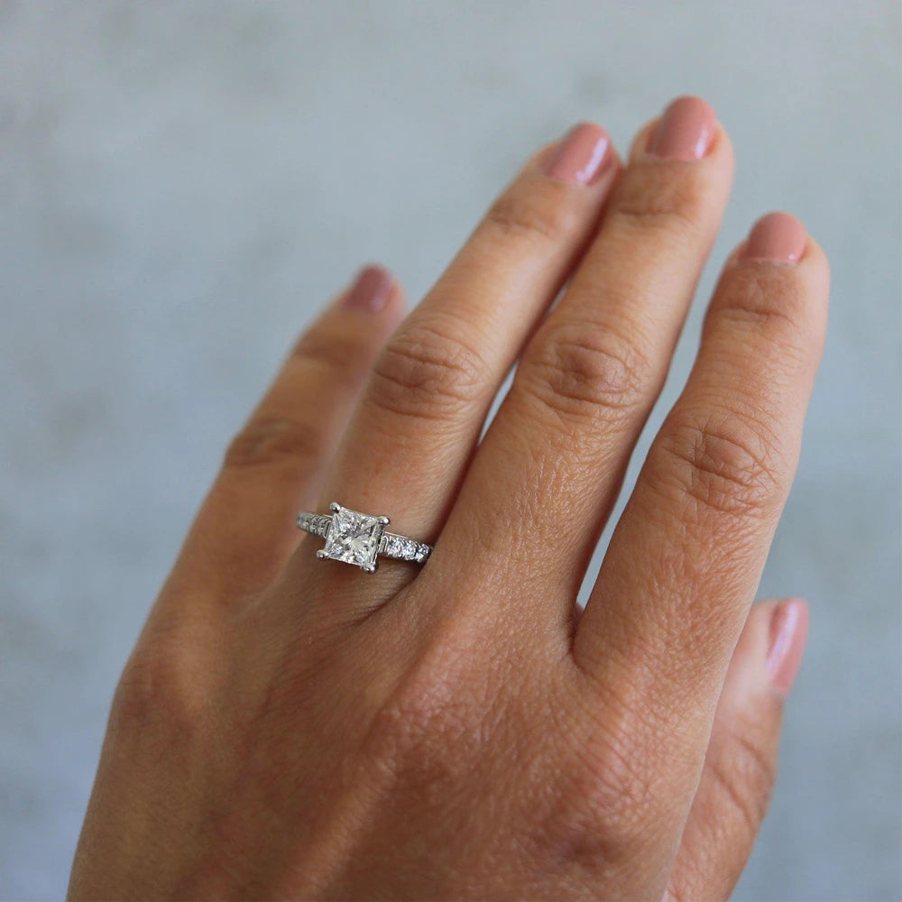 Princess Cut Diamond & Platinum Engagement Ring