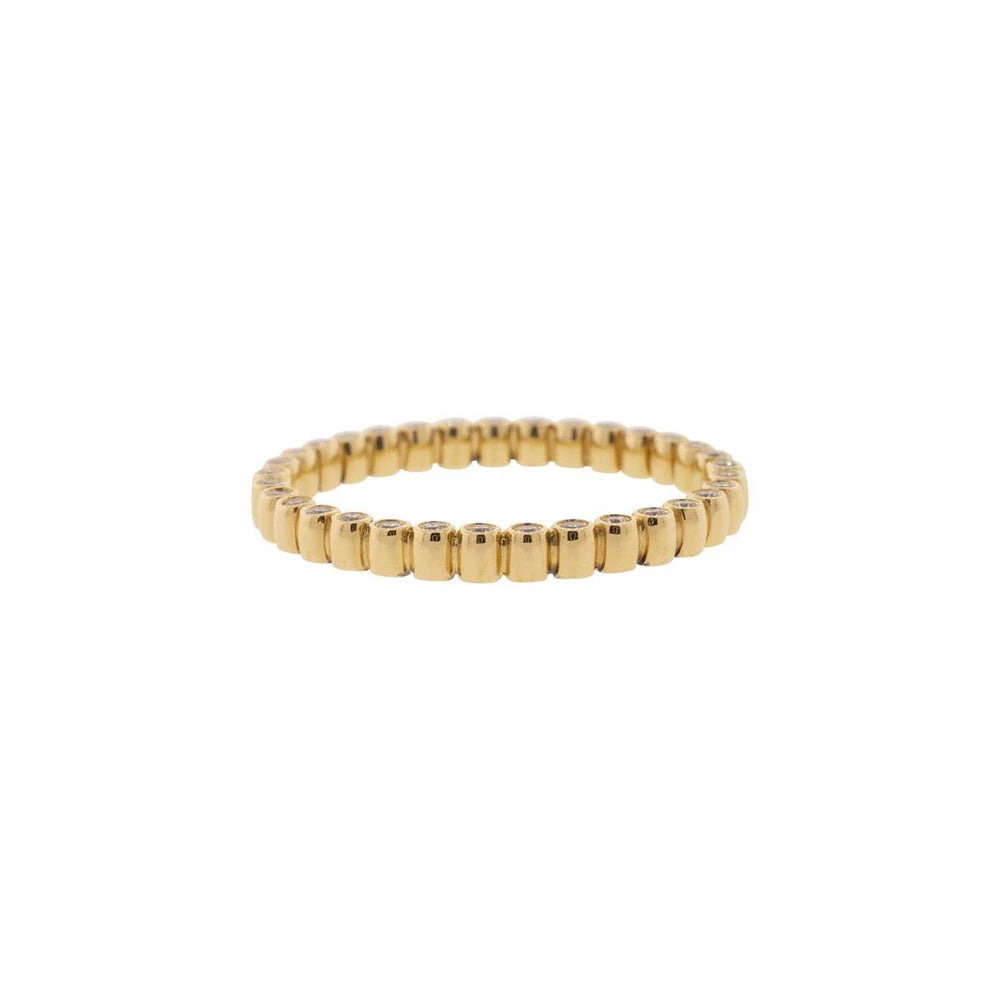 18K Yellow Gold Reversible Black & White Diamond Eternity Ring