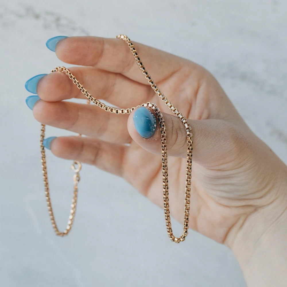 18K Yellow Gold Square Rolo Chain
