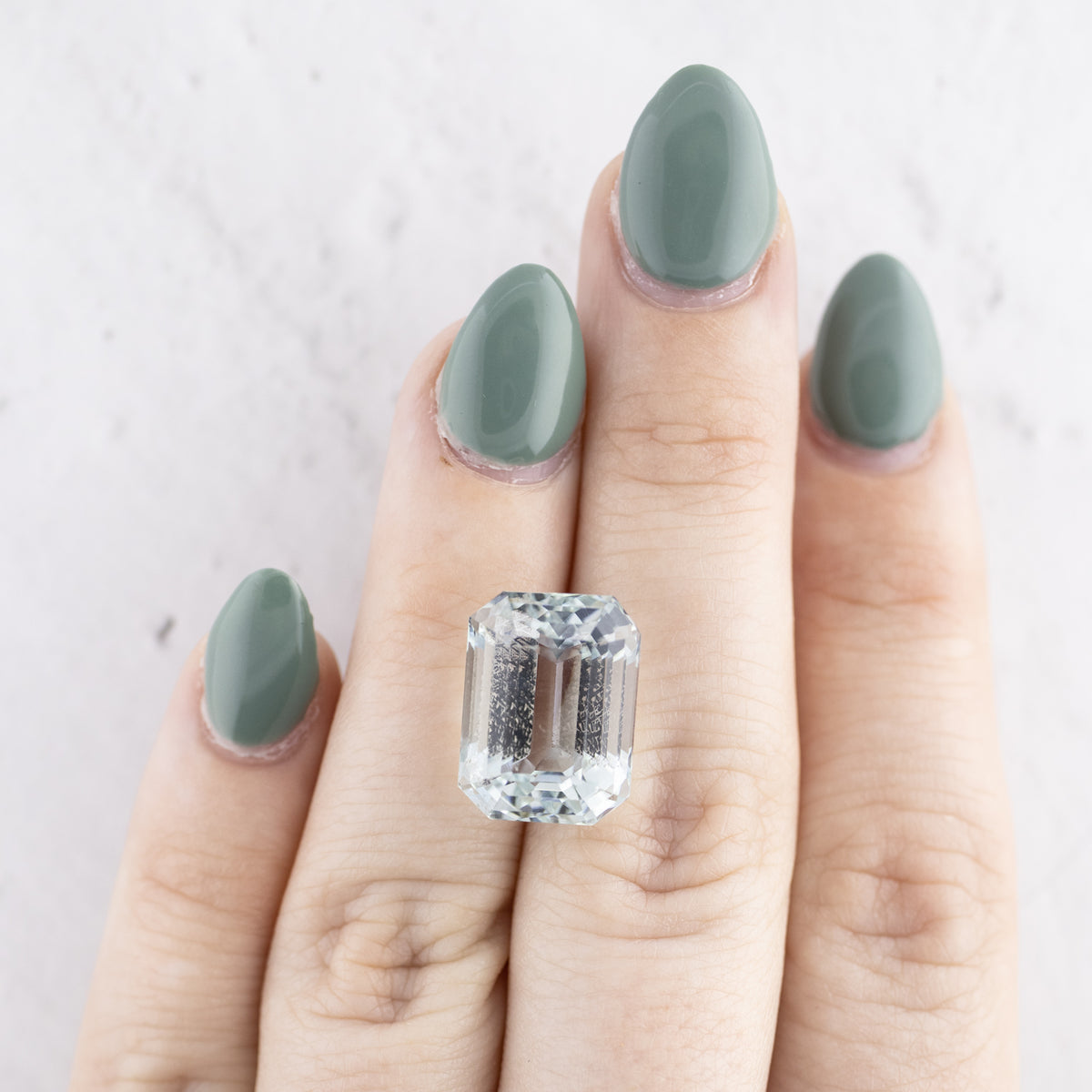 -12.80ct Emerald Cut Natural Aquamarine