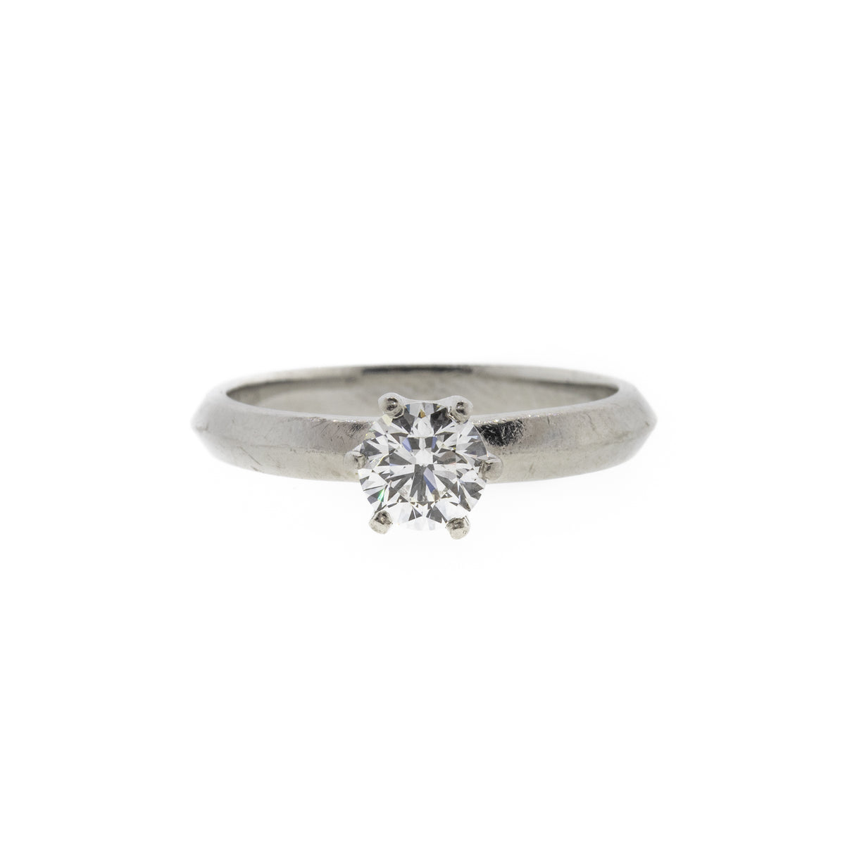 0.70ct Round Brilliant Diamond Solitaire Platinum Ring