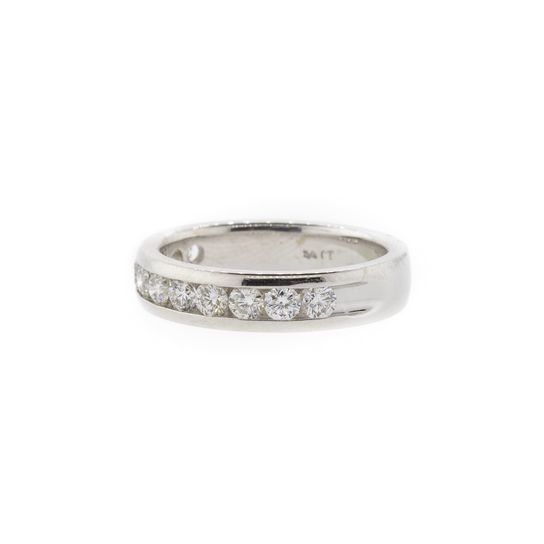 11 Stone Channel Set White Gold Diamond Band