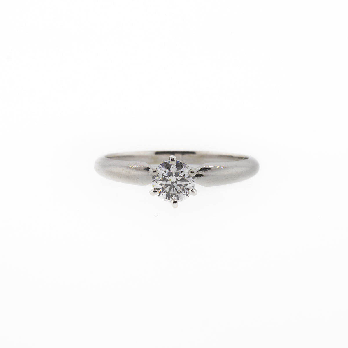 Round Brilliant Diamond Solitaire White Gold Ring