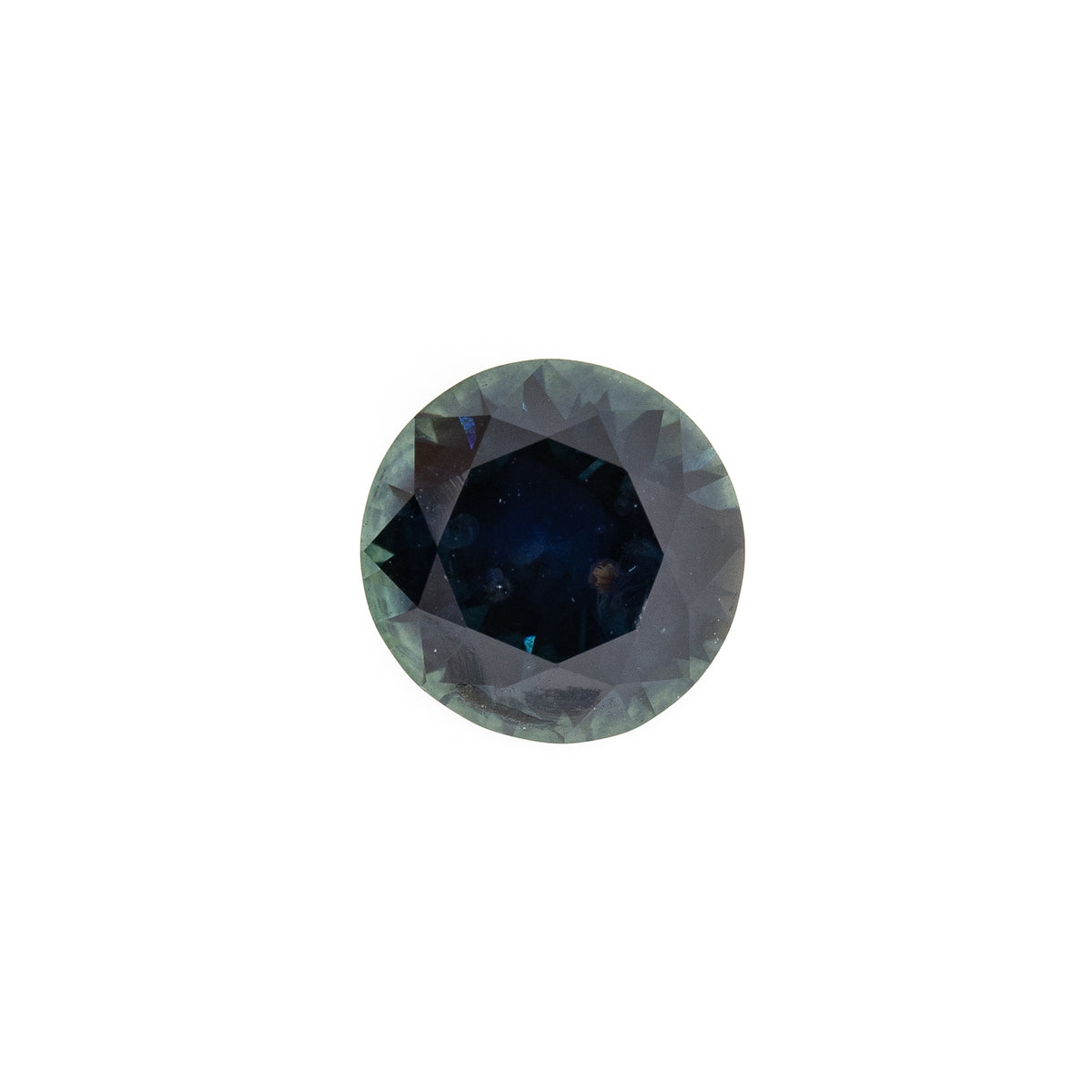 2.29ct Round Natural Dark Blue/Green Montana Sapphire