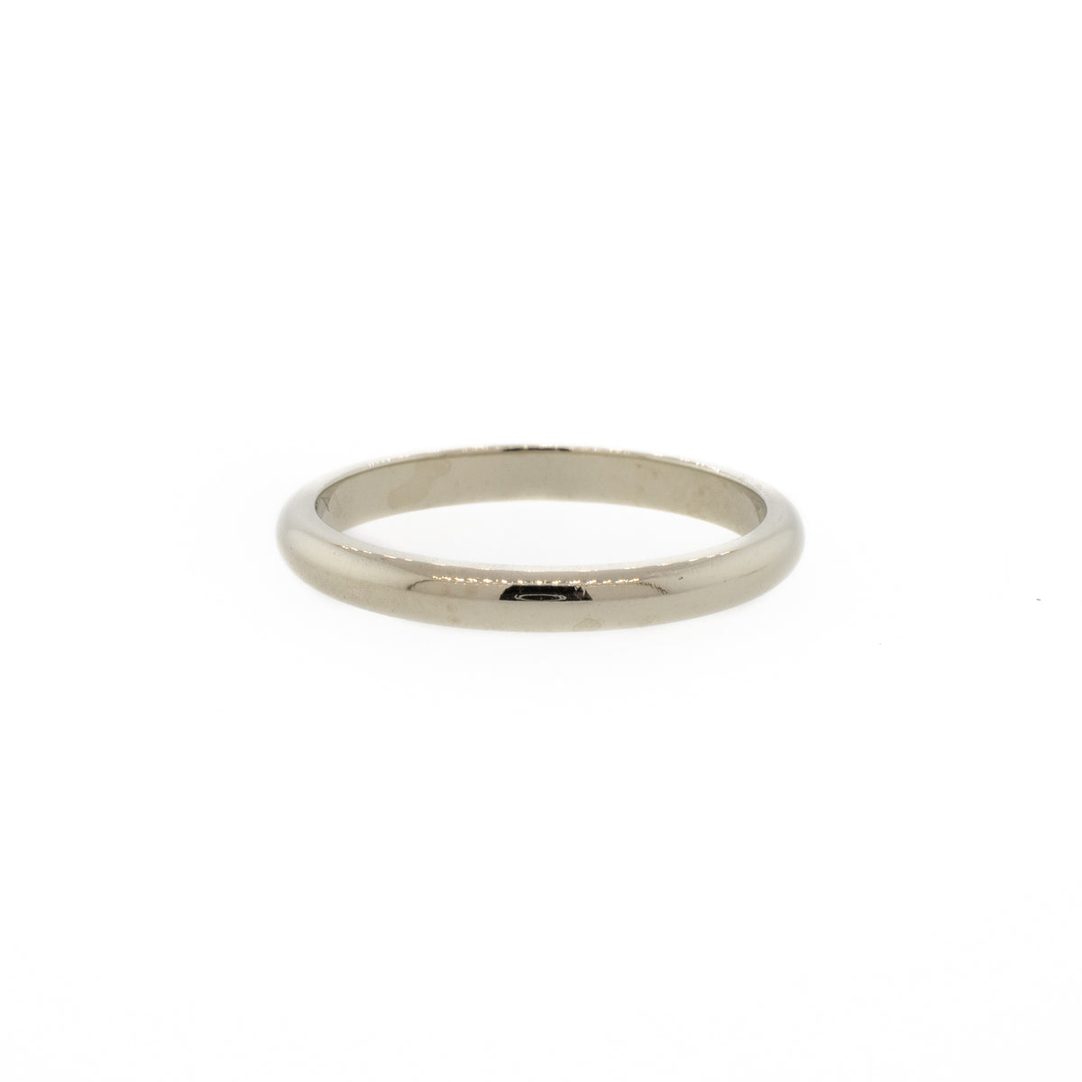 14K White Gold Wedding Band