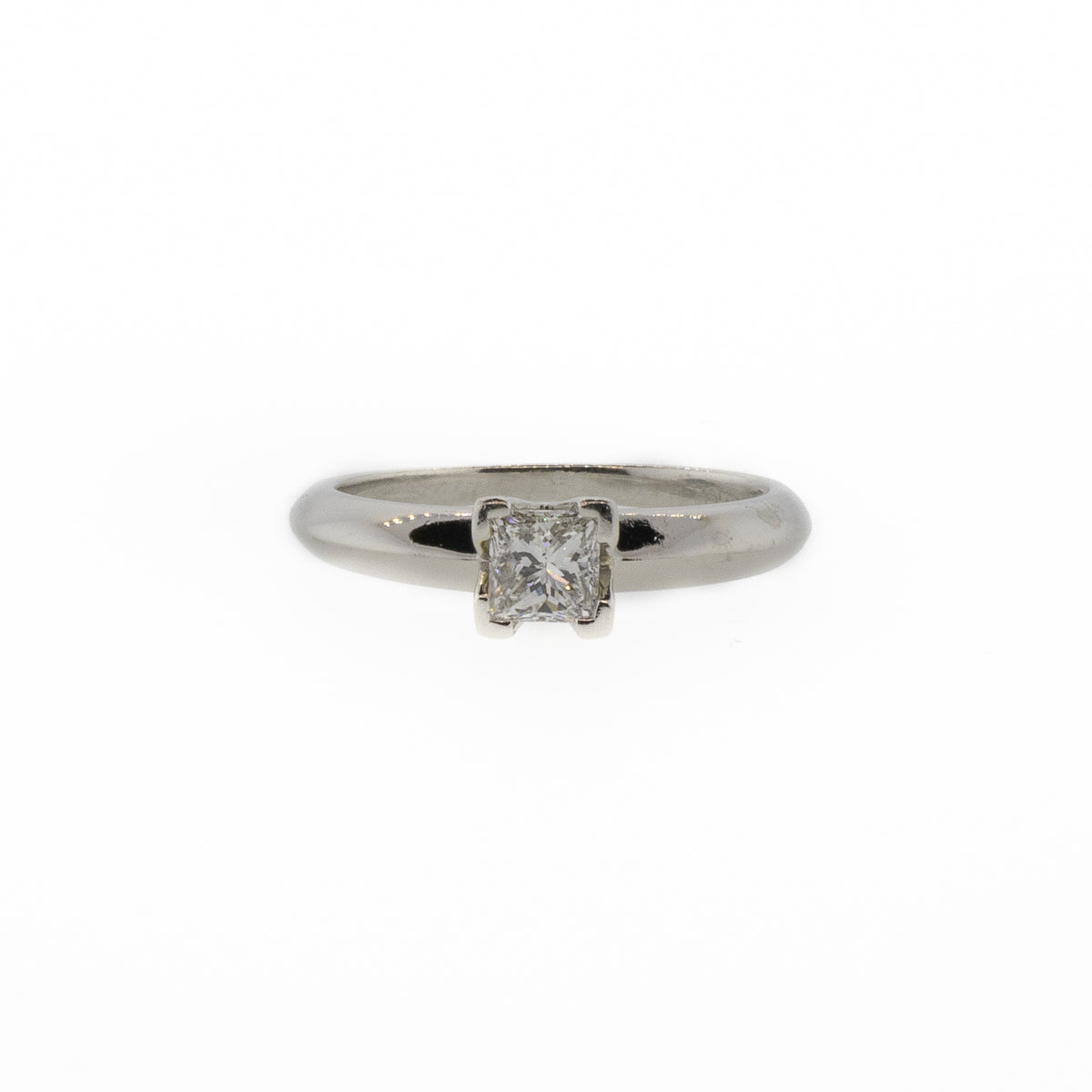 Princess Cut Platinum Diamond Solitaire Ring