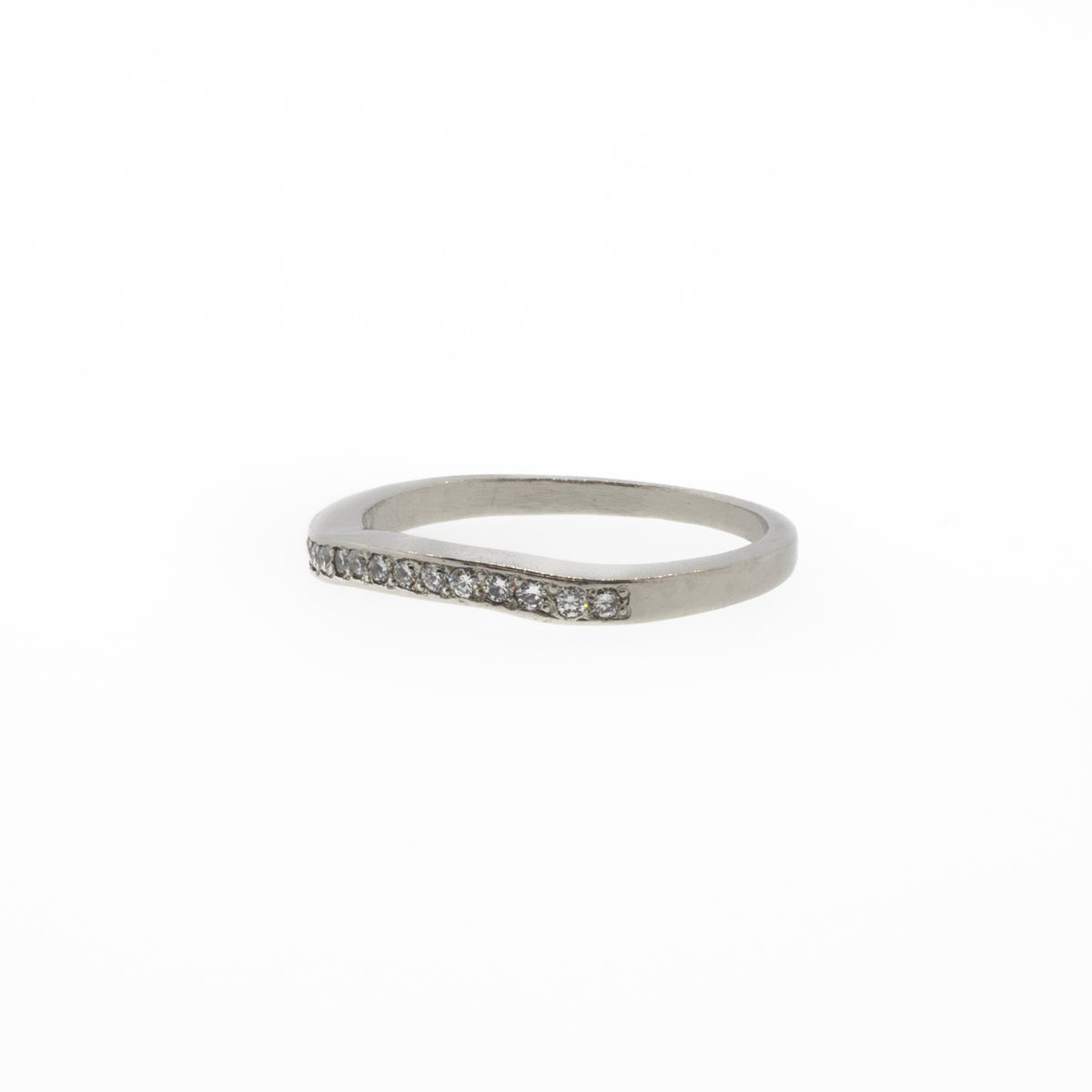 Palladium Diamond Channel Set Anniversary Wedding Band