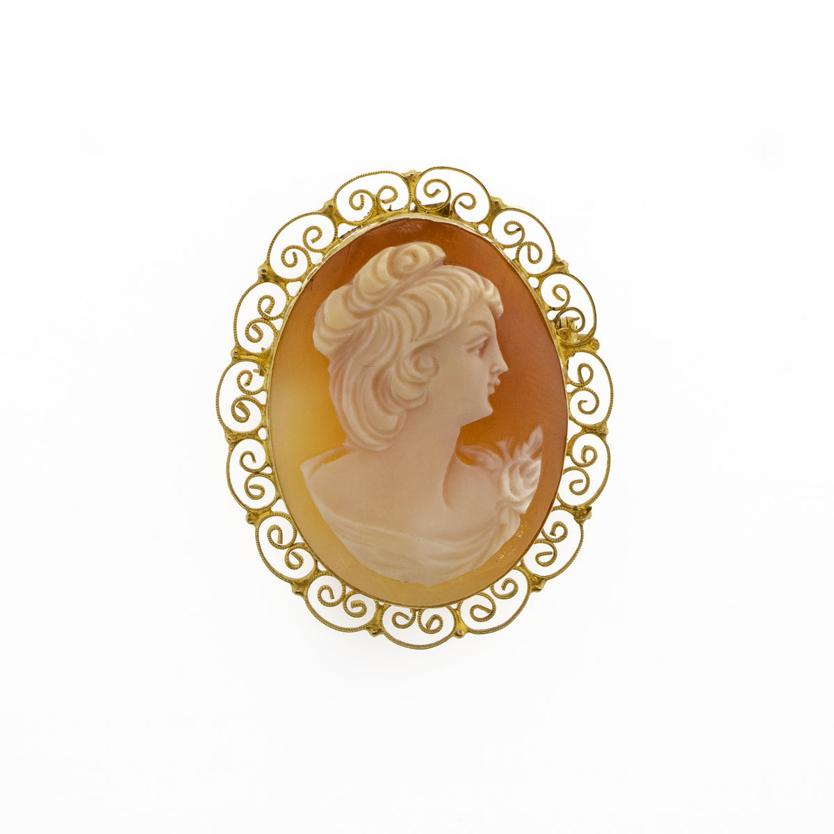 Convertible Shell Cameo Pendant & Brooch