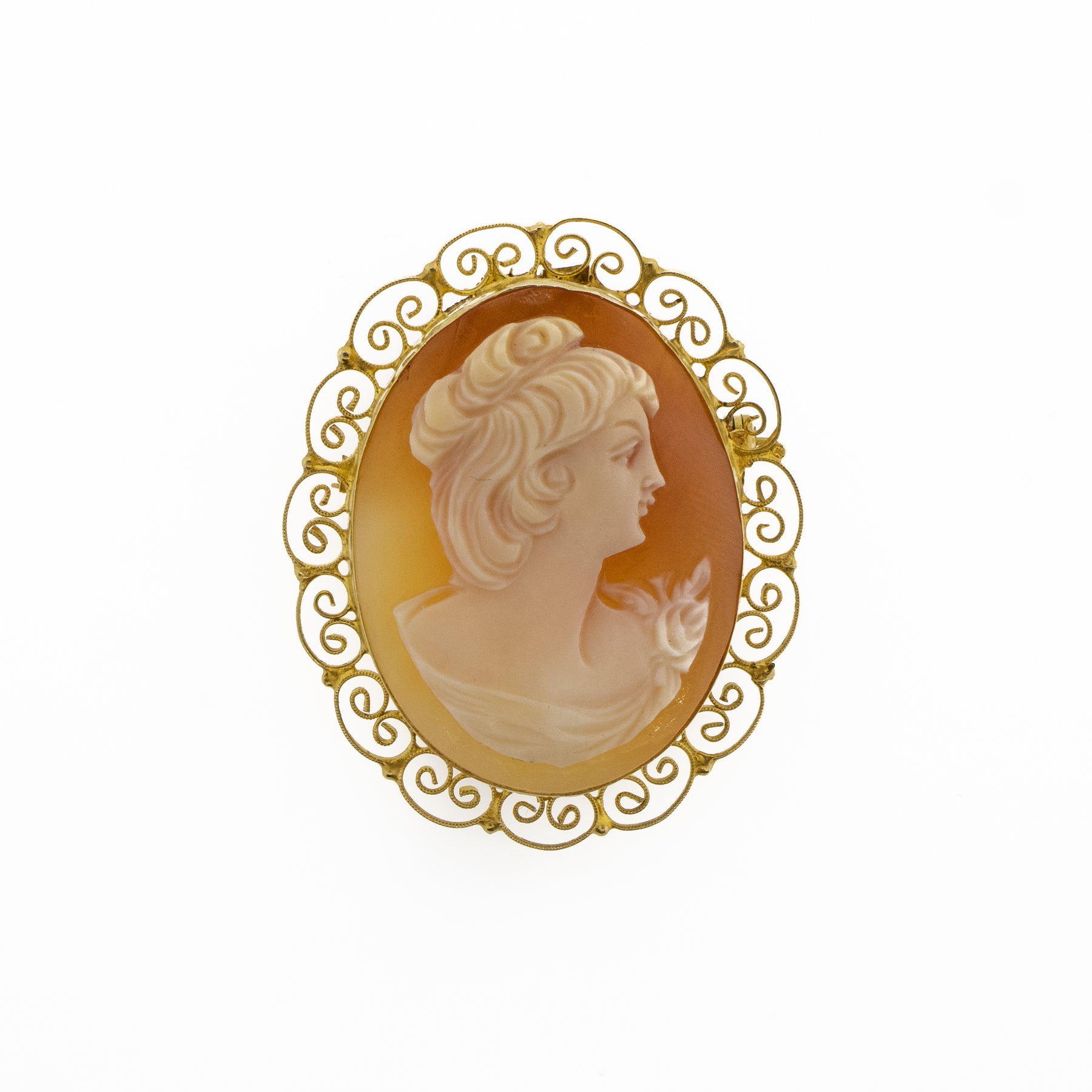 Convertible Shell Cameo Pendant & Brooch