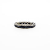 Princess-Cut Blue Sapphire Eternity Band