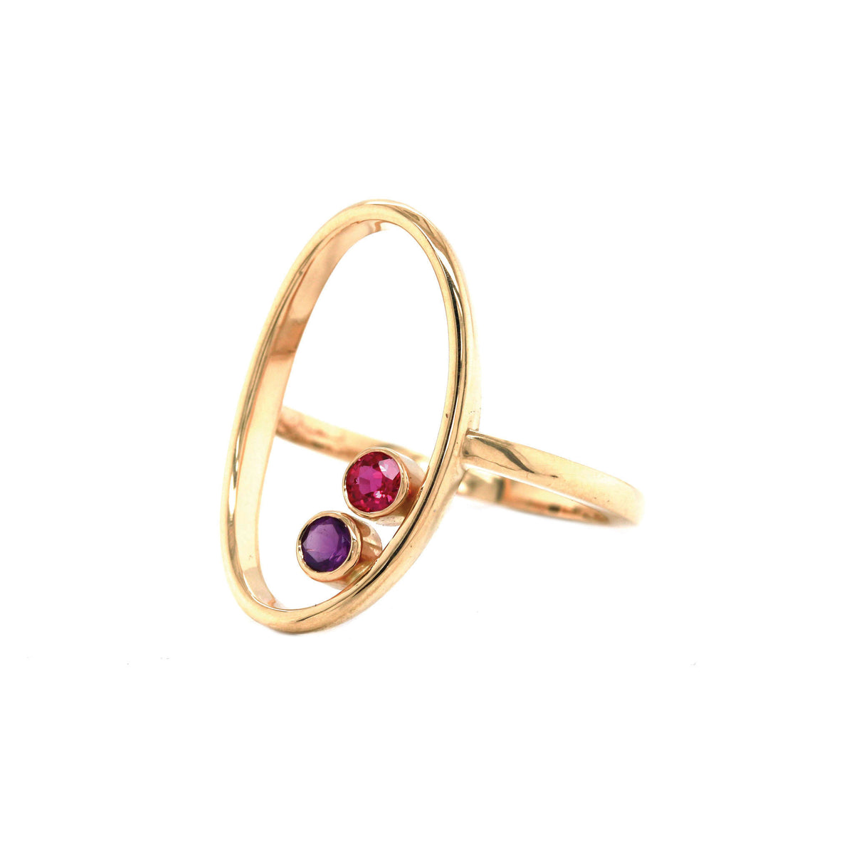 The Zuri Ring with Amethyst & Ruby