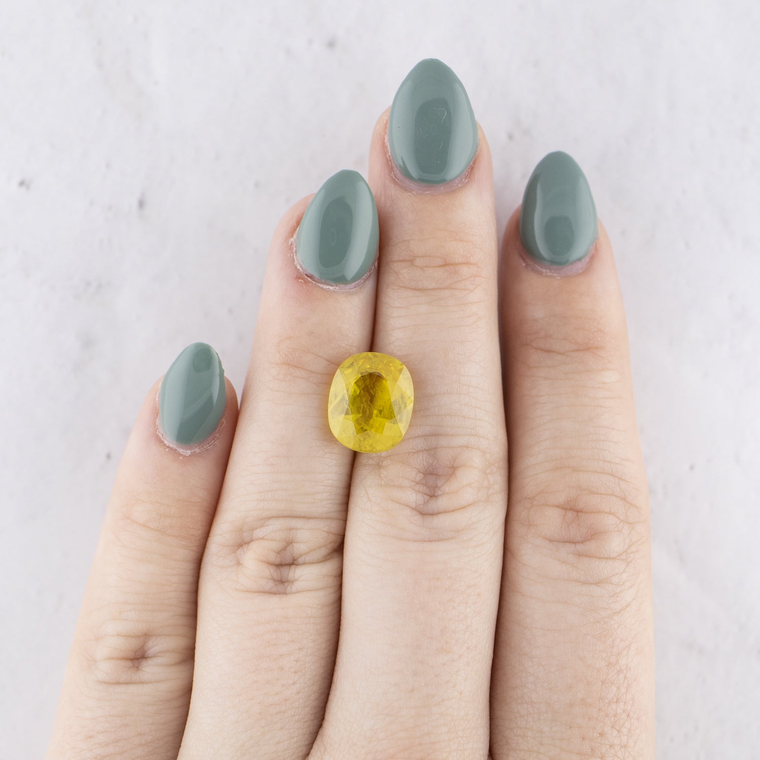 7.06ct Cushion Cut Yellow Sapphire