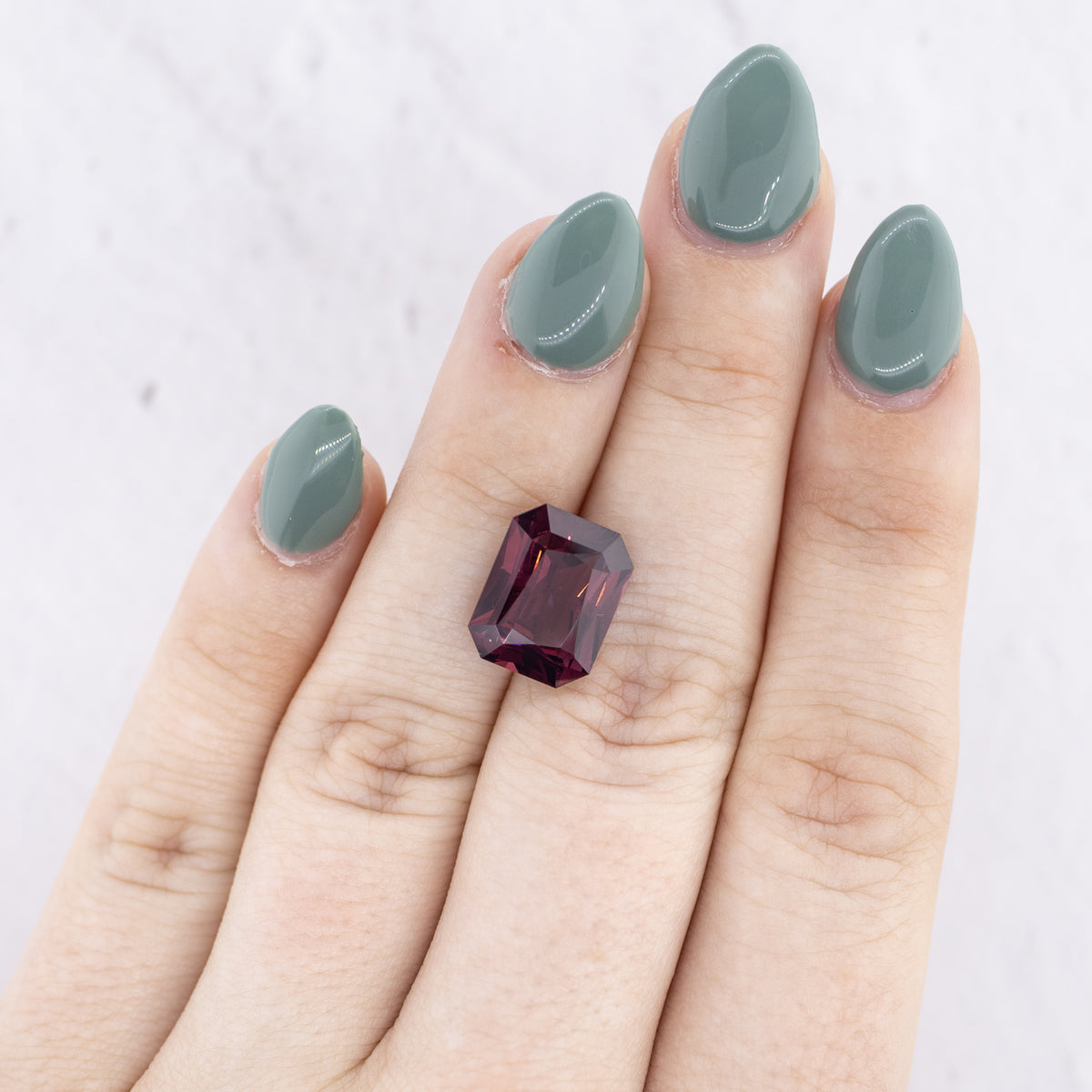 6.85ct Elongated Emerald Cut Red Spinel