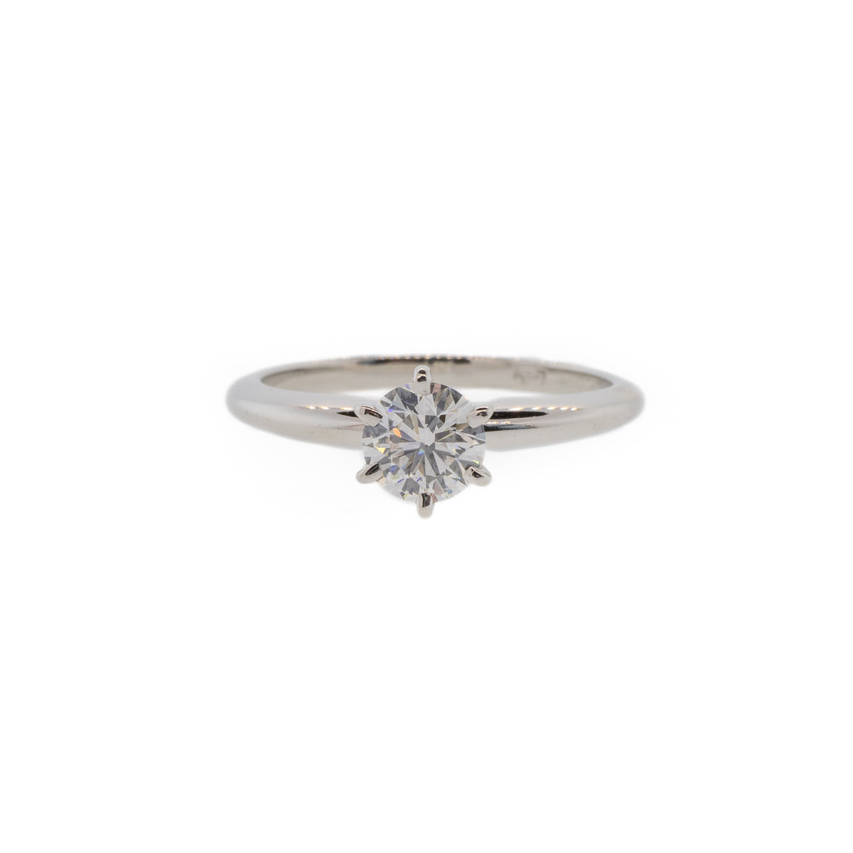 Platinum & Diamond Six-Prong Solitaire Ring