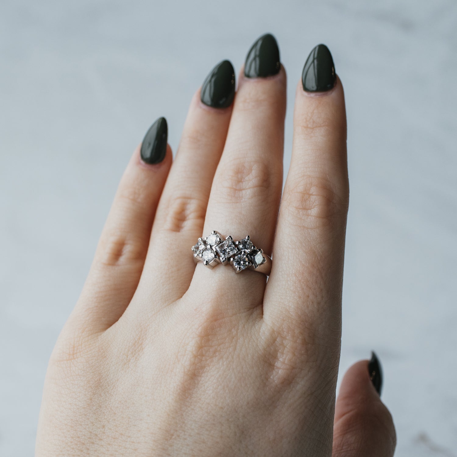 Platinum 7-Stone Diamond Ring