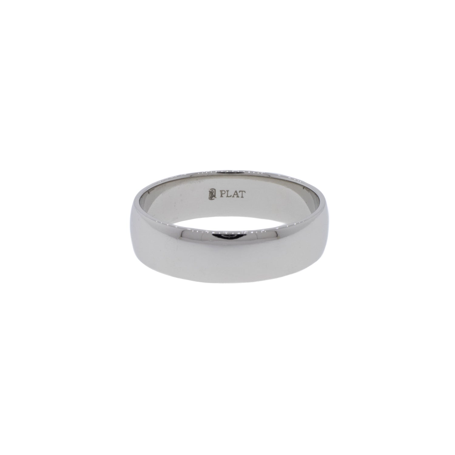 Platinum Half Round Band