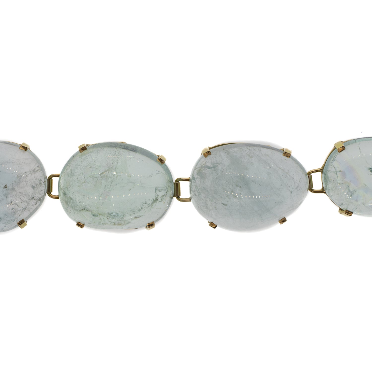 323ctw Cabochon Cut Aquamarine Bracelet